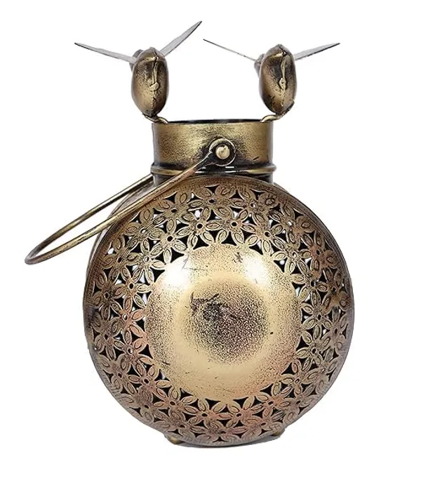 Antiquegold_Metal_Decorative_Round_Shaped_Tea_Light_Holder_With_Bird_For_Home
