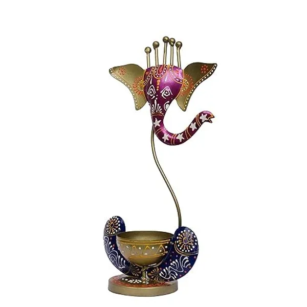 Blue_Metal_Handpainted_Lord_Ganesha_Tealight_Candle_Holder_For_Home