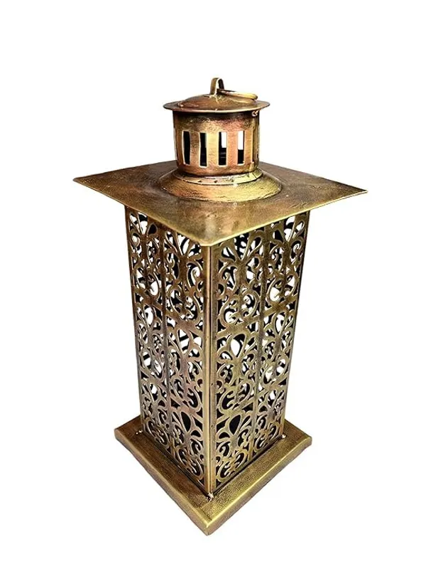 Gold_Iron_Lantern_And_Candle_Tealight_Holder_For_Home