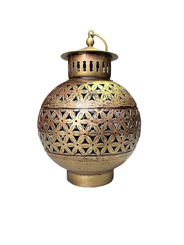 Antiquegold_Iron_Lantern_And_Candle_Tealight_Holder_For_Home