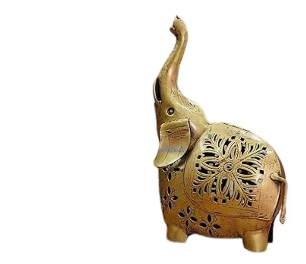 Antiquegold_Iron_Elephant_Showpiece_Statue_Tea_Light_Candle_Holder_For_Home