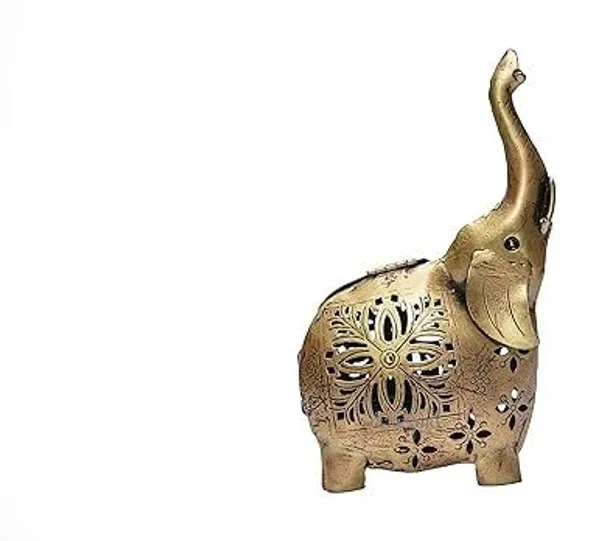 Antiquegold_Iron_Elephant_Showpiece_Statue_Tea_Light_Candle_Holder_For_Home