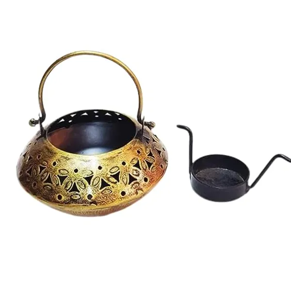 Golden_Decor_Tealight_Holder_Degchi_Style_Candle_Stand_Finished_Dhoop_Incense_For_Home