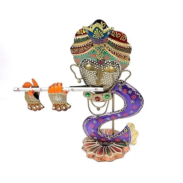 Multicolour_Metal_Krishna_Idol_Showpiece_Tea_Light_Candle_Holder_For_Home