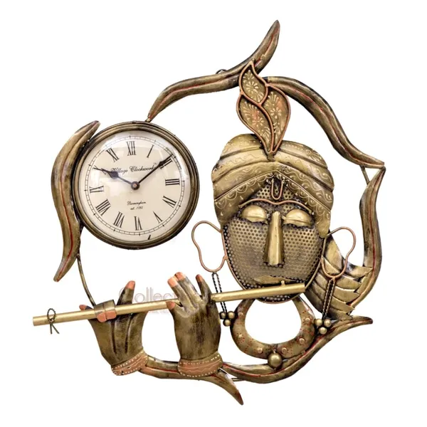 Multicolour_Krishna_Wall_Clock_Timepiece_For_Home