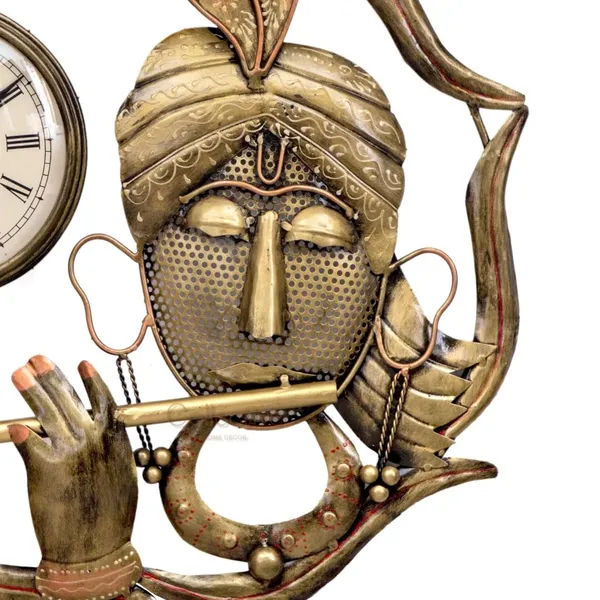 Multicolour_Krishna_Wall_Clock_Timepiece_For_Home