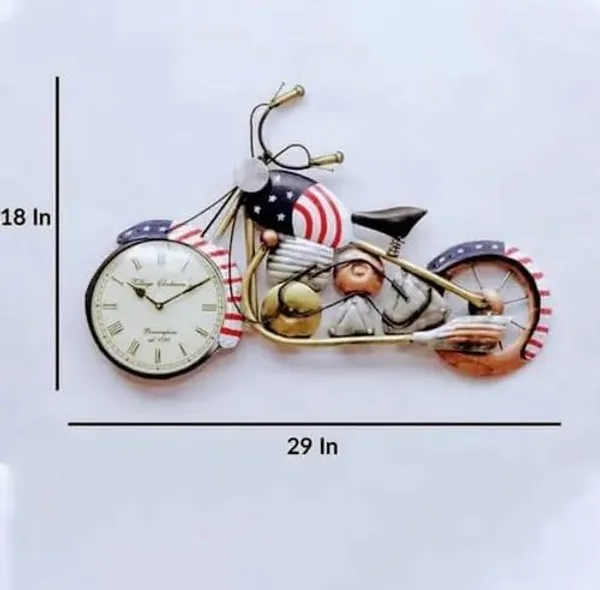 Multicolour_American_Bike_Wall_Clock_Stylish_Bicycle_Design_For_Home