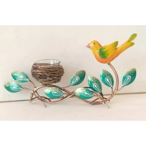 Multicolour_Bird_Tea_Light_Candle_Holder_With_Nest_Unique_For_Home