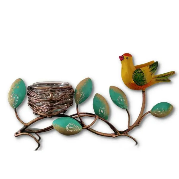 Multicolour_Bird_Tea_Light_Candle_Holder_With_Nest_Unique_For_Home