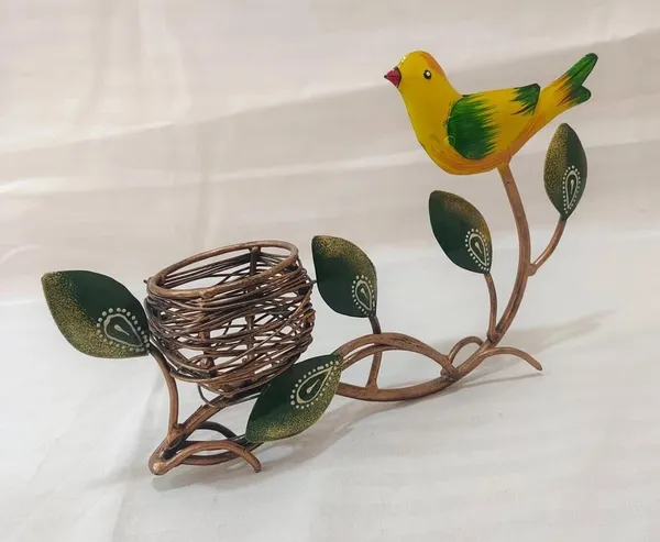 Multicolour_Bird_Tea_Light_Candle_Holder_With_Nest_Unique_For_Home