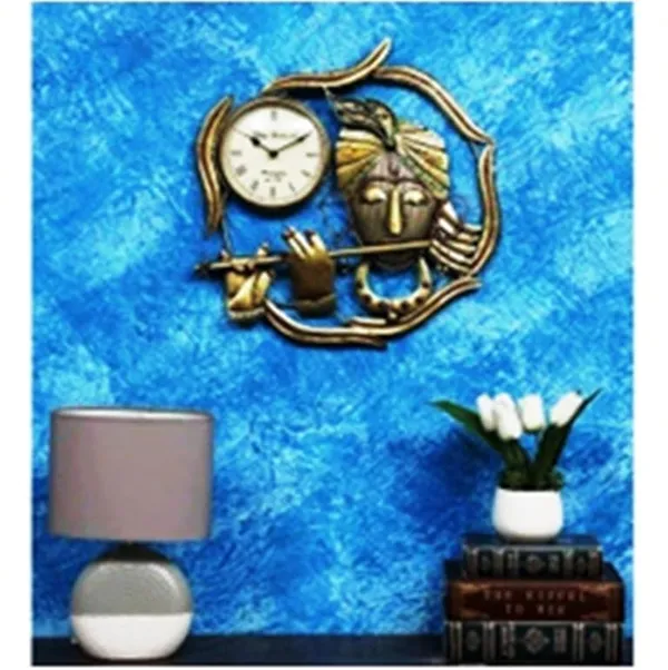Golden_Krishna_Wall_Clock_Round_Design_For_Home