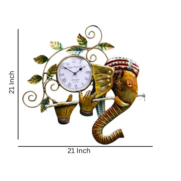 Multicolour_Ganesha_Wall_Clock_Elegant_For_Home