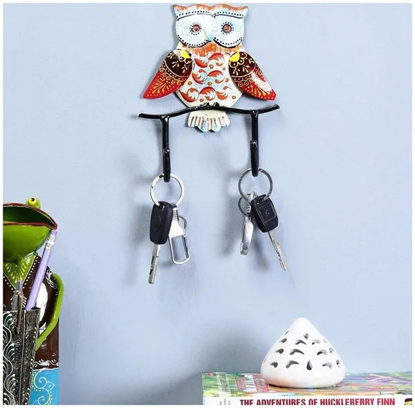 Multicolour_Owl_Wall_Key_Holder_For_Home