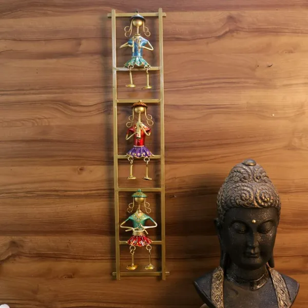 Multicolour_Lady_Wall_Hanging_Frame_Elegant_Decor_Featuring_Indian_For_Home