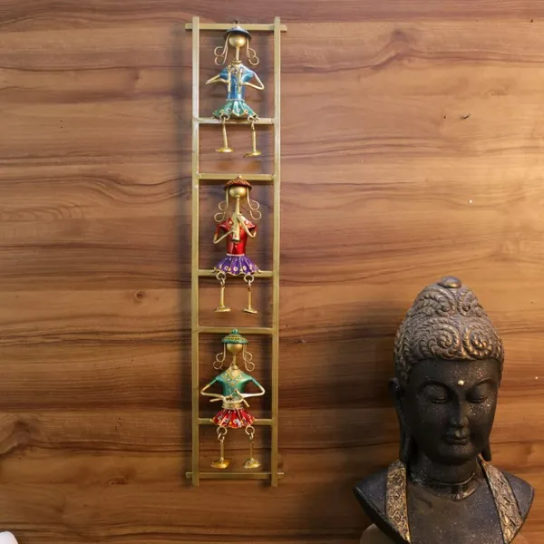 Multicolour_Lady_Wall_Hanging_Frame_Elegant_Decor_Featuring_Indian_For_Home