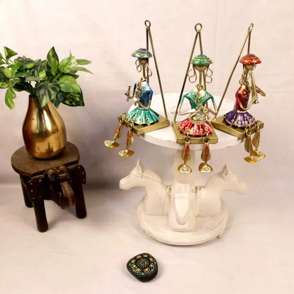 Multicolour_Lady_Musicians_Wall_Art_Set_Of_Elegant_Hanging_For_Home_(Set_3)