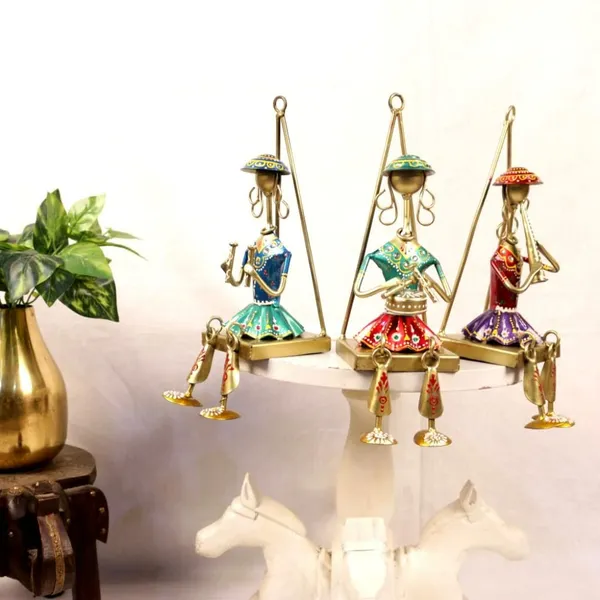Multicolour_Lady_Musicians_Wall_Art_Set_Of_Elegant_Hanging_For_Home_(Set_3)