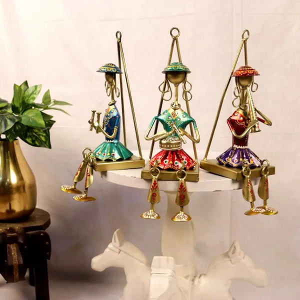 Multicolour_Lady_Musicians_Wall_Art_Set_Of_Elegant_Hanging_For_Home_(Set_3)