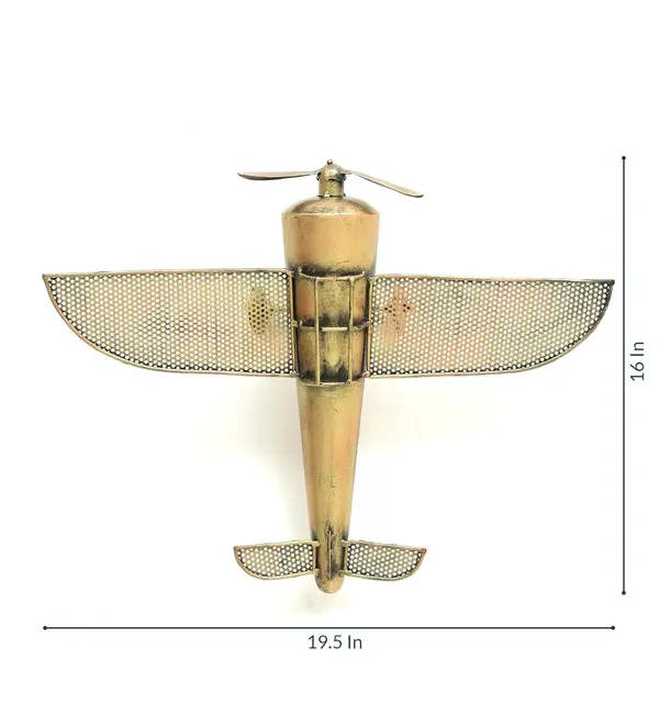 Golden_Airplane_Wall_Art_For_Home