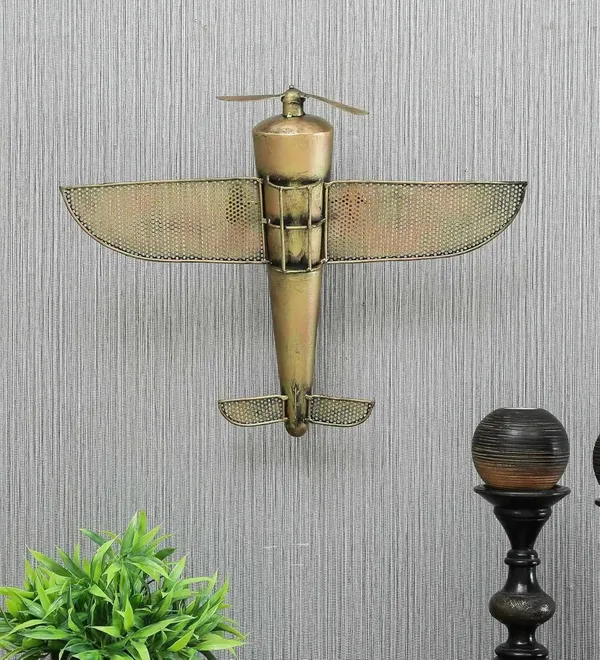 Golden_Airplane_Wall_Art_For_Home
