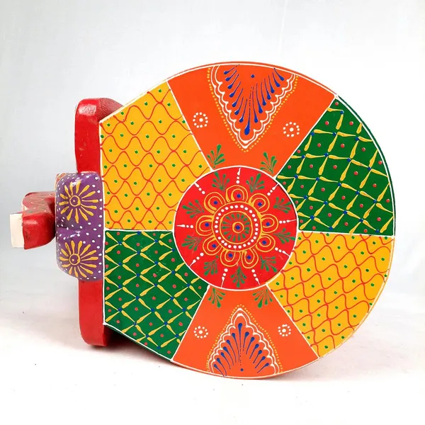 Redandyellow_Wooden_Elephant_Stool_Showpiece_For_Home