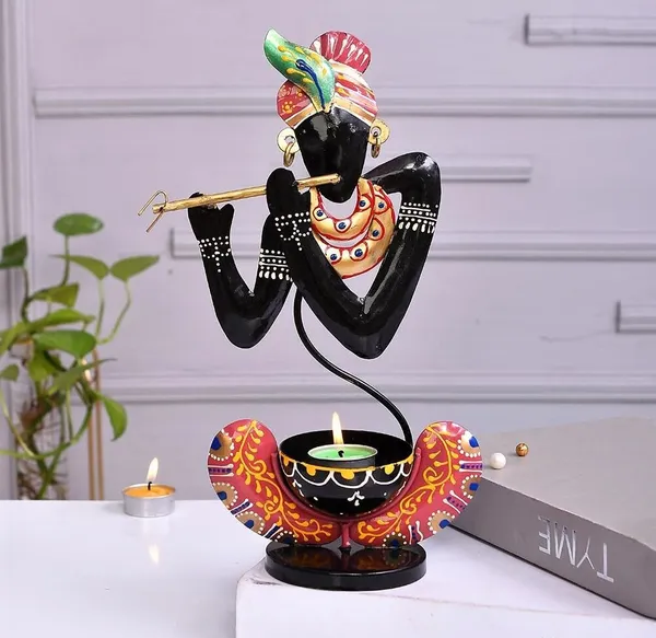 Multicolour_Krishna_Tea_Light_Holder_For_Home