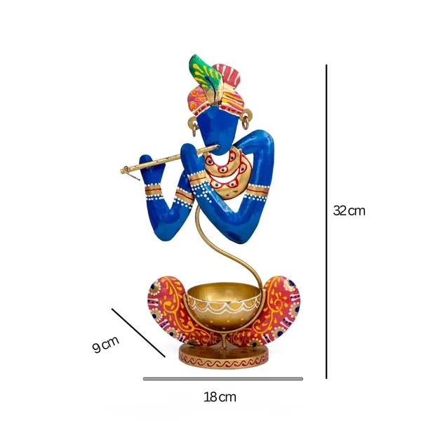 Multicolour_Krishna_Tea_Light_Holder_For_Home