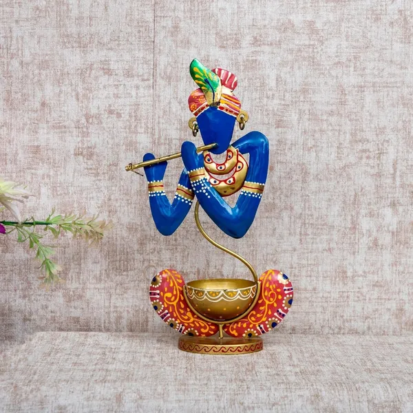 Multicolour_Krishna_Tea_Light_Holder_For_Home