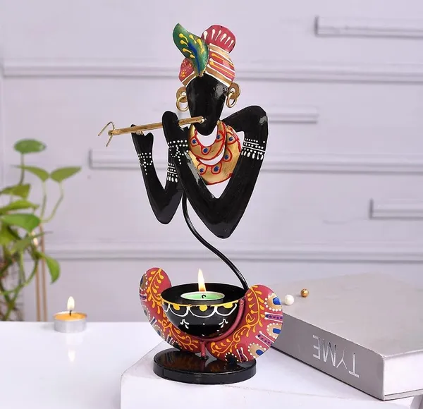 Black_Lord_Krishna_Tea_Light_Holder_For_Home