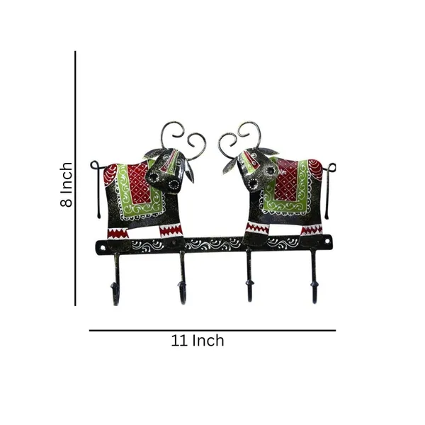 Multicolour_Cow_Key_Holder_With_Hook_For_Home
