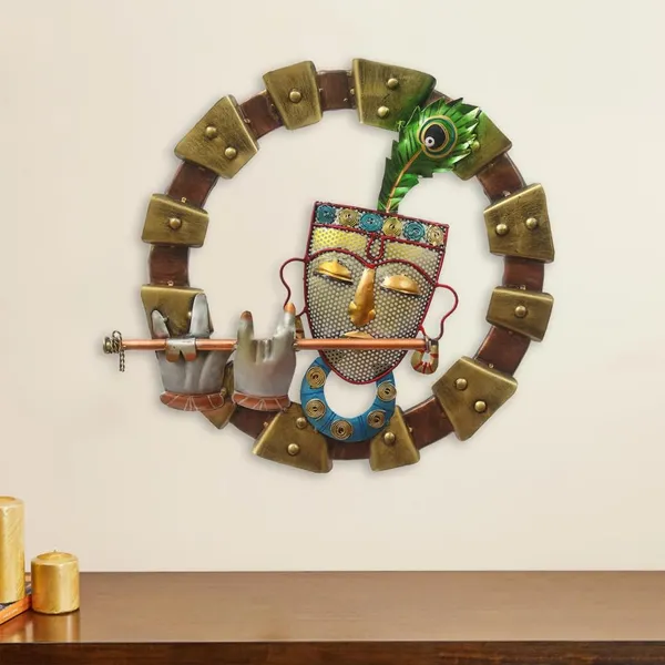 Multicolour_Round_Lord_Krishna_With_Fluet_Led_For_Home