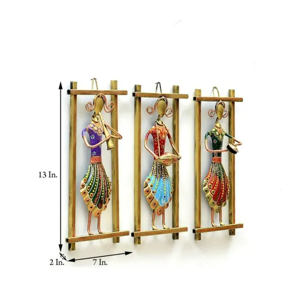 Multicolour_Metal_Decorative_Wall_Frame_Set_Of_Rajasthani_Musician_Design_(Set_3)_For_Home