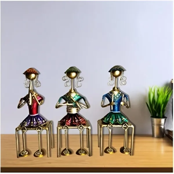 Multicolour_Iron_Tribal_Musician_Sitting_Doll_Showpiece_Figurines_(Set_Of_3)_For_Home