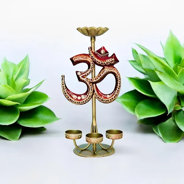 Multicolour_Metal_Lord_Shiva_Om_Tea_Light_Candle_Holder_For_Home