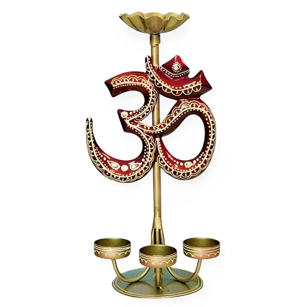 Multicolour_Metal_Lord_Shiva_Om_Tea_Light_Candle_Holder_For_Home