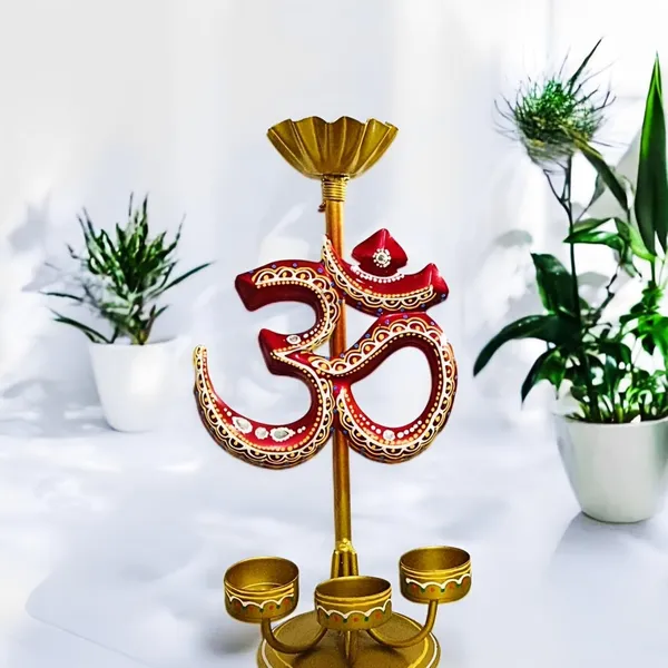 Multicolour_Metal_Lord_Shiva_Om_Tea_Light_Candle_Holder_For_Home