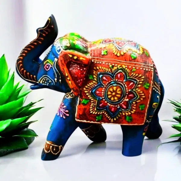Multicolour_Wooden_Elephant_Showpiece_For_Home