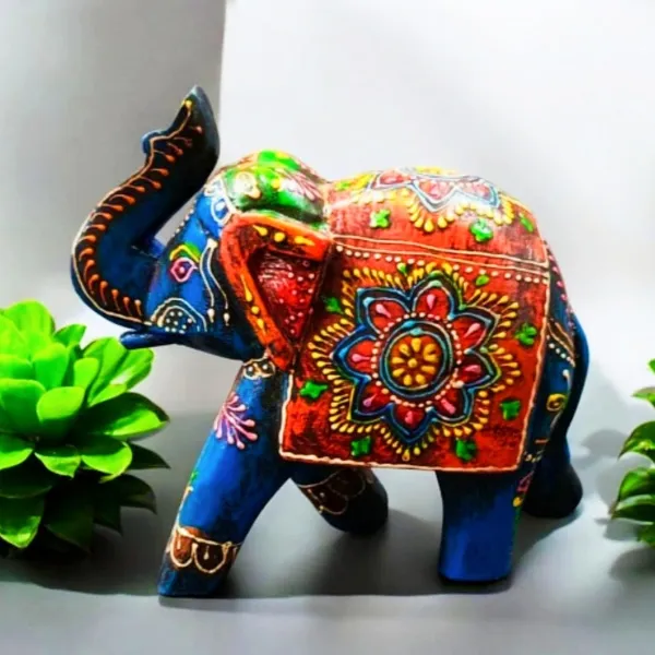 Multicolour_Wooden_Elephant_Showpiece_For_Home