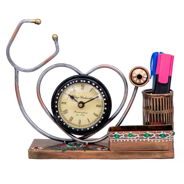 Multicolour_Metal_Doctor_Stethoscope_Theme_Pen_Stand_Desk_Organizer_For_Home