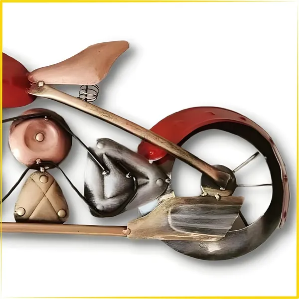 Multicolour_Iron_Motorbike_Wall_Clock_Handcrafted_Wrought_Bike_Shaped_For_Home