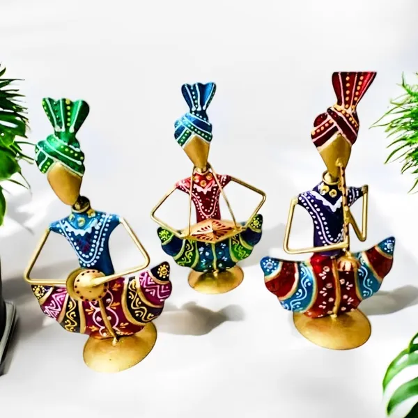 Multicolour_Iron_Rajasthani_Musician_Mini_Doll_Showpiece_(Set_Of_3)_For_Home
