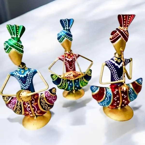 Multicolour_Iron_Rajasthani_Musician_Mini_Doll_Showpiece_(Set_Of_3)_For_Home