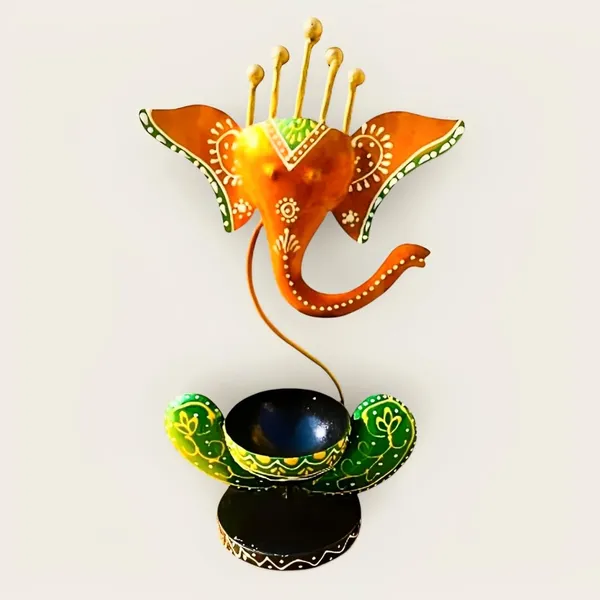 Multicolour_Lord_Ganesha_Tea_Light_Holder_For_Home