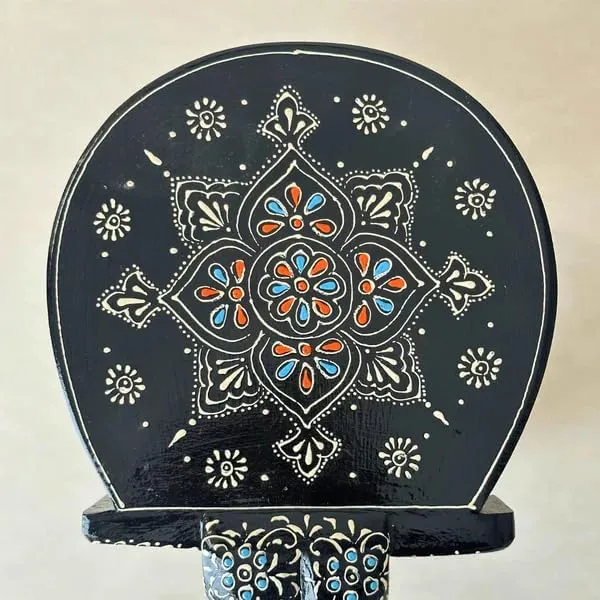 Black_Wooden_Handcrafted_Elephant_Stool_For_Home