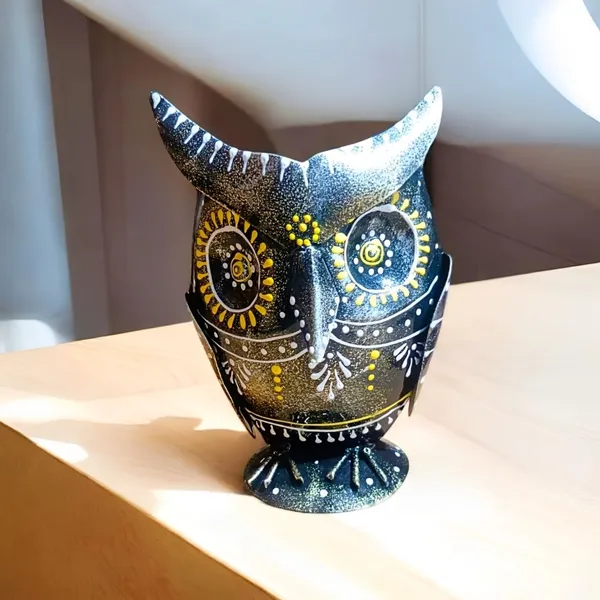 Multicolour_Iron_Owl_Pen_Stand_Pencil_Holder_Desk_Organizer_For_Home