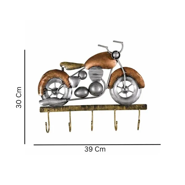 Multicolour_Iron_Painted_Bike_Key_Holder_With_Hooks_For_Home