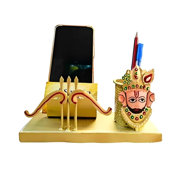 Multicolour_Pen_Holder_With_Mobile_Stand_Khatu_Shyam_Ji_Design_For_Office_Home