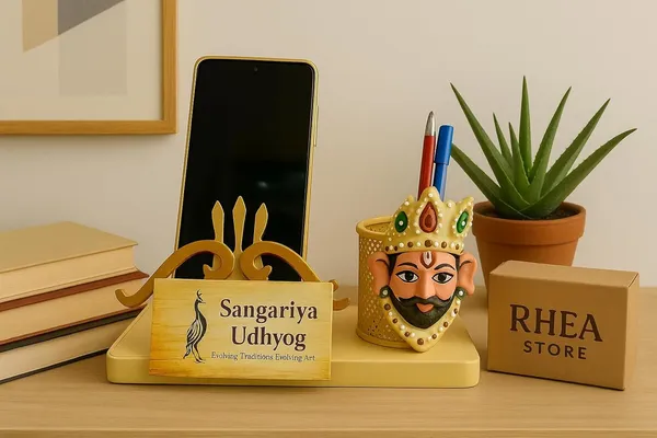 Multicolour_Pen_Holder_With_Mobile_Stand_Khatu_Shyam_Ji_Design_For_Office_Home