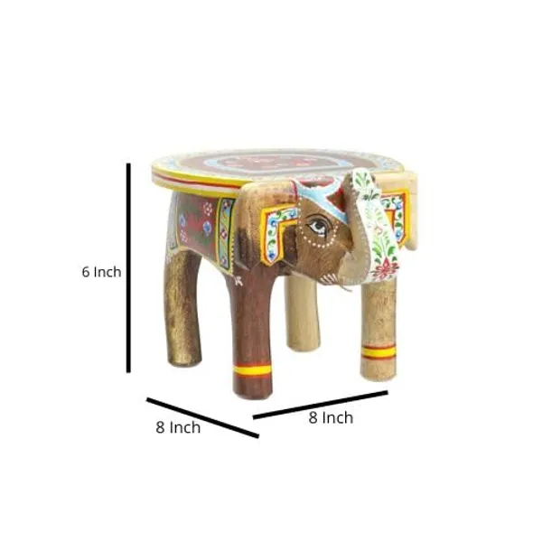 Multicolour_Wooden_Elephant_Stool_Decorative_Handcrafted_For_Home