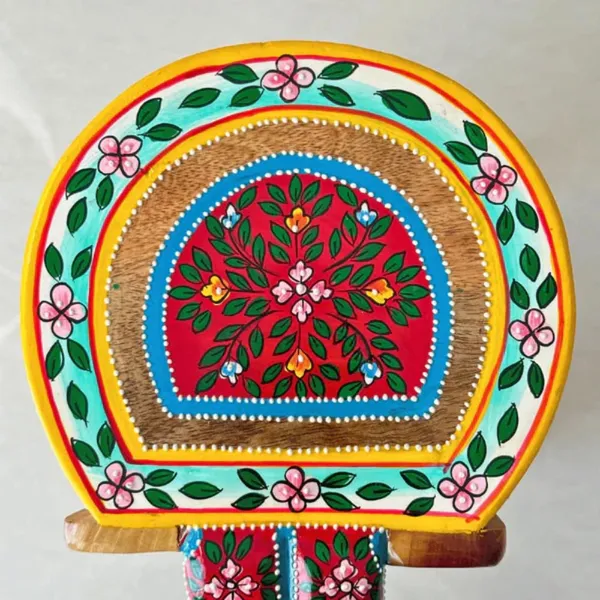 Multicolour_Wooden_Elephant_Stool_Decorative_Handcrafted_For_Home